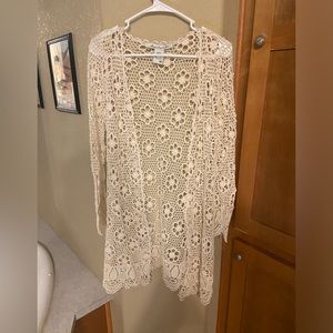 American Rag crochet duster